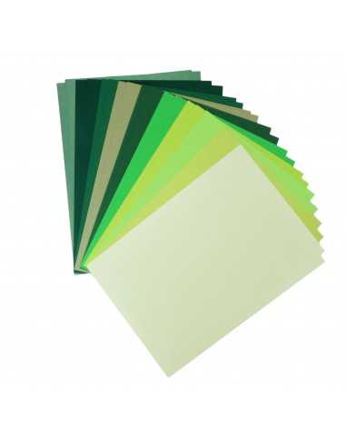 Set de hârtii decorative colorate verde buc. 20A5