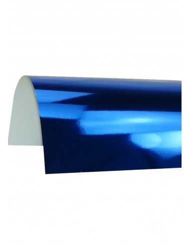 Hârtie decorativă simplă oglindă Mirror 270g Blue albastru 100x70 1 buc.