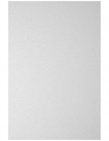 Hârtie decorativă texturată Elfenbens 246g Ribbed alb buc. 20A5