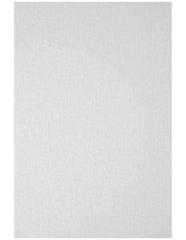 Hârtie decorativă texturată Elfenbens 185g țesătură de in alb buc. 20A5