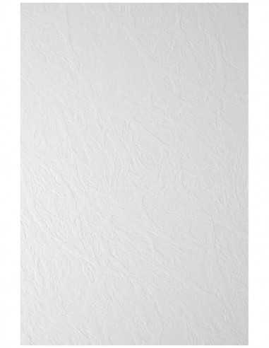 Hârtie decorativă texturată Elfenbens 246g Piele alb buc. 20A5