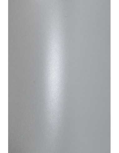 Hârtie decorativă colorată metalizată Aster Metallic 250g Silver argintiu buc. 10A5