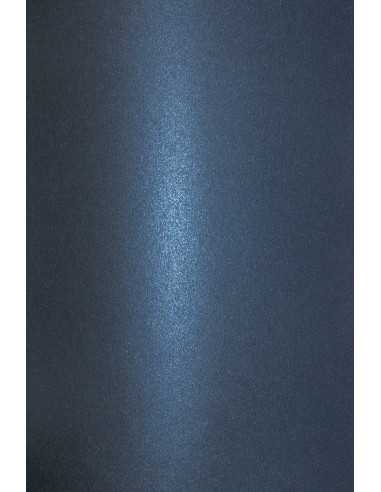 Hârtie decorativă colorată metalizată Aster Metallic 250g Queens Blue albastru marin buc. 10A5