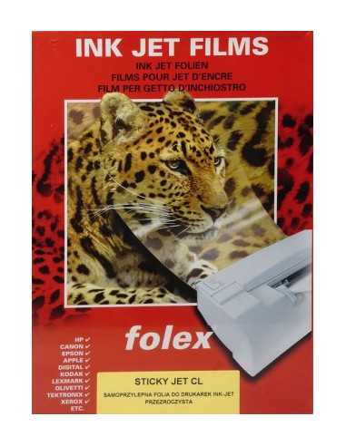 FOLEX SIVK Folie transparentă autoadezivă pentru imprimante color cu jet de cerneală buc. 10A4