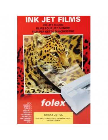 FOLEX SIVK Folie transparentă autoadezivă pentru imprimante color cu jet de cerneală buc. 1A4