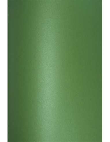 Hârtie decorativă colorată metalizată Aster Metallic 280g Green verde închis buc. 10A4