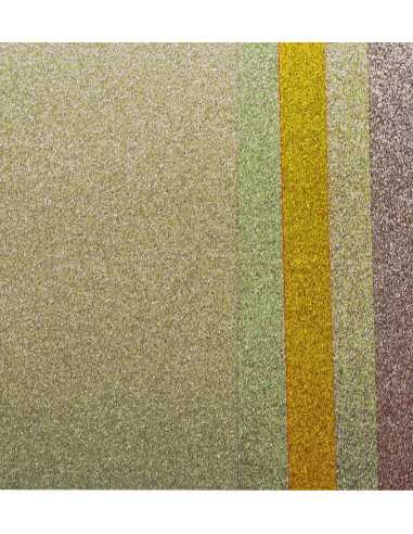 Hârtie decorativă colorată o parte glitterată 02 mix auriu 210g buc. 5A4