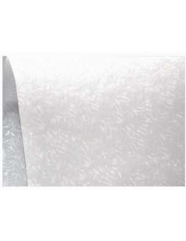 Hârtie de țtanțare texturată transparentă Kristall Prago 35g Frunze alb buc. 10A4