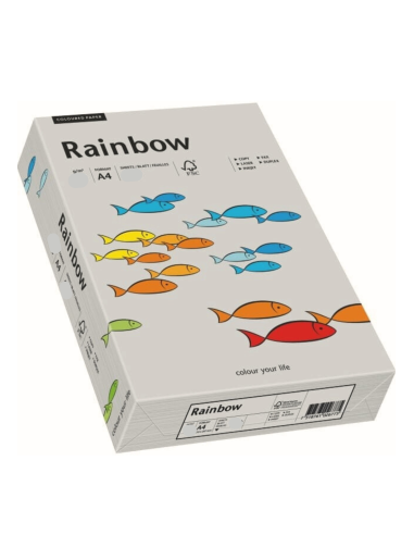 Hârtie decorativă colorată simplă Rainbow 160g R96 gri buc. 250A4