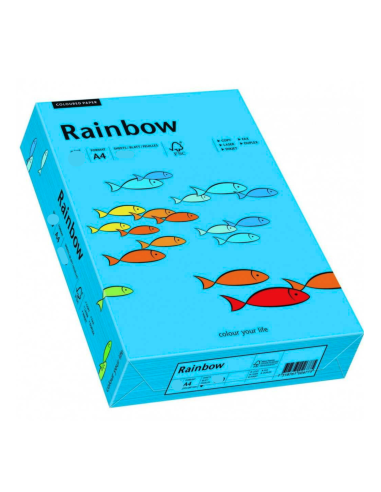 Hârtie decorativă colorată simplă Rainbow 80g R87 albastru buc. 500A4